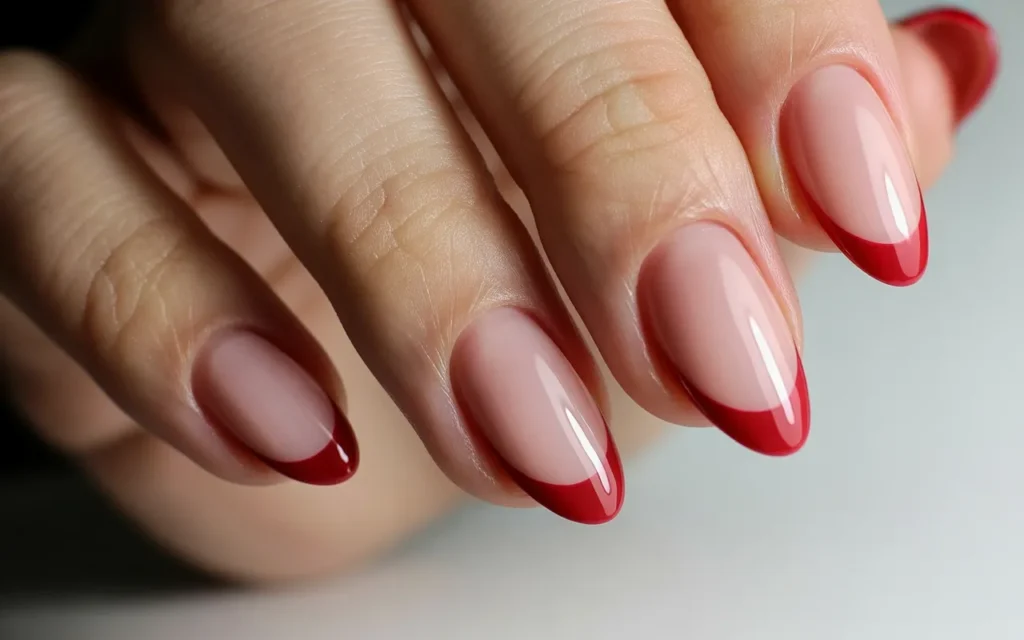 Classy Red French Tips