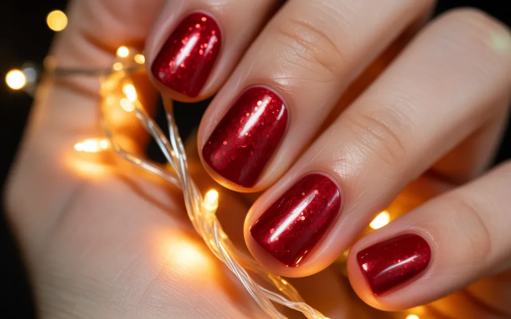 Classic Red Glitter Elegance