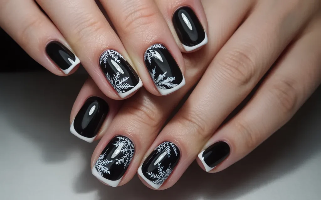 Black Double French Tips