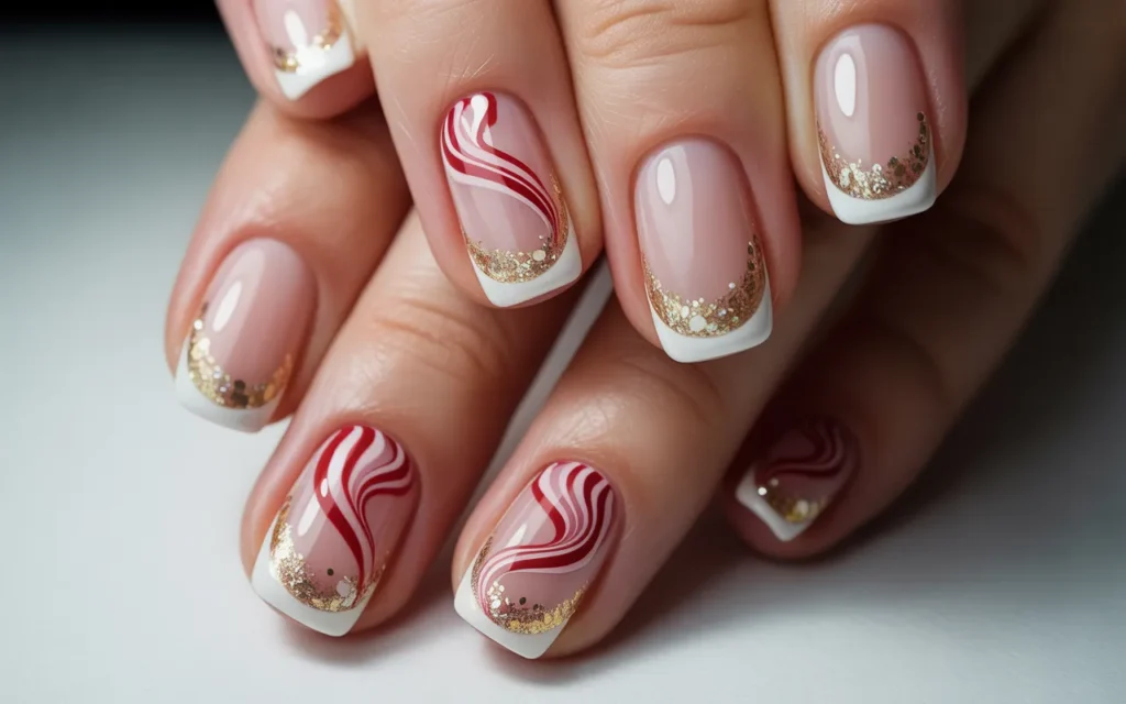 Candy Cane Glitter Swirls