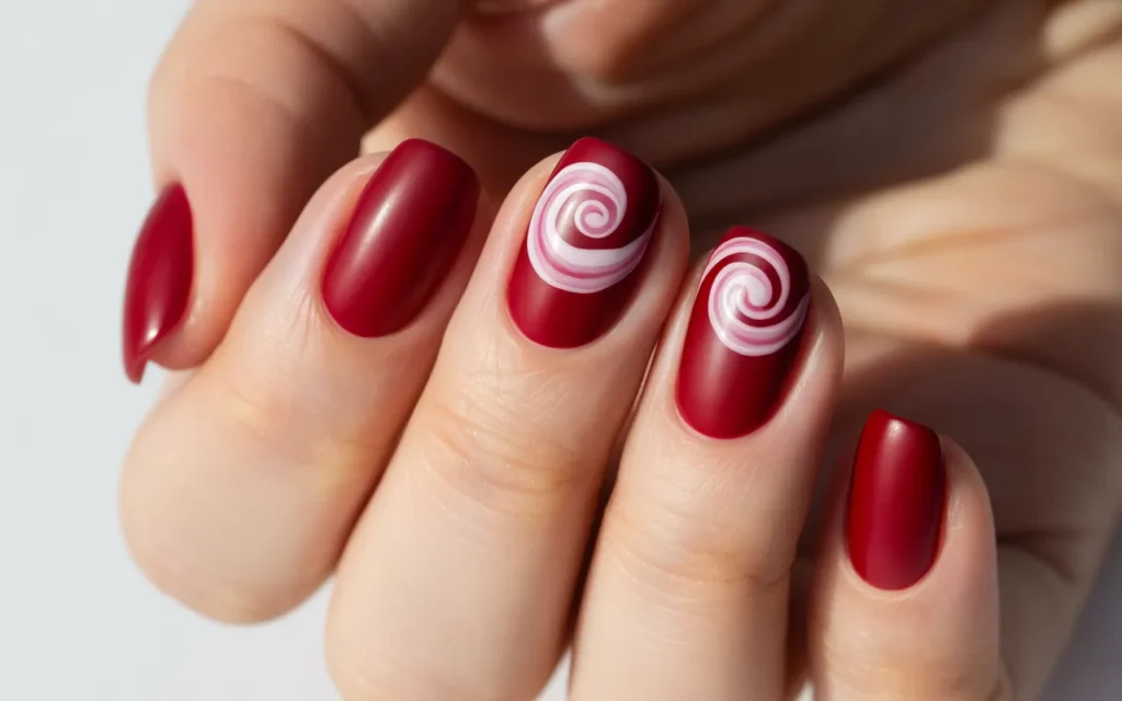 Red Velvet Glitter Nails