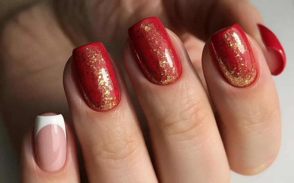 Red and Gold Glitter Mix