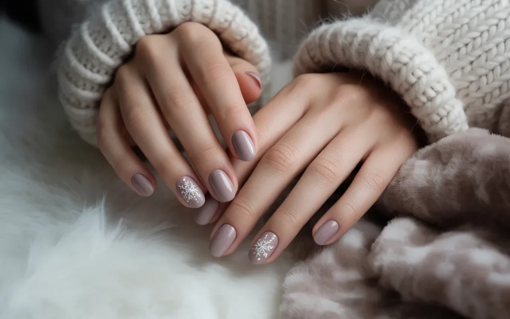 Matte Neutrals with Snowflake Accents