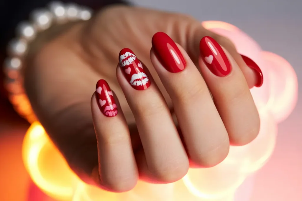 Red Aura with Hearts & Kisses