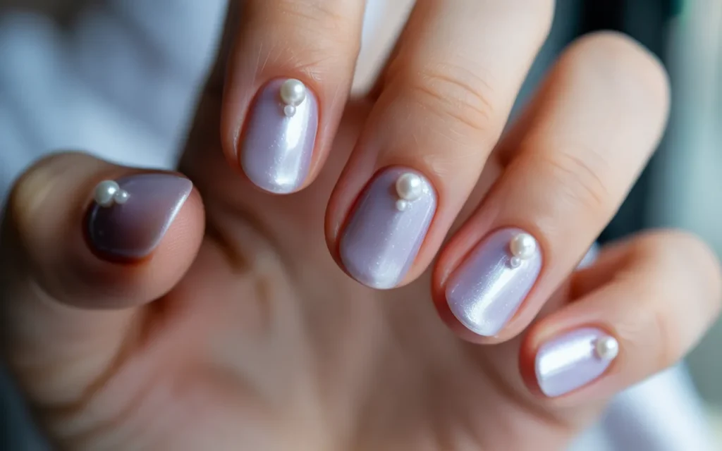 Icy Lavender with Pearl Embellishments