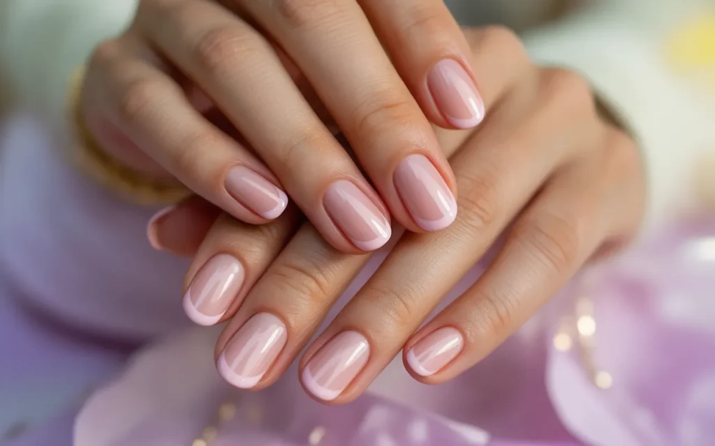 Pink Gradient French Tips