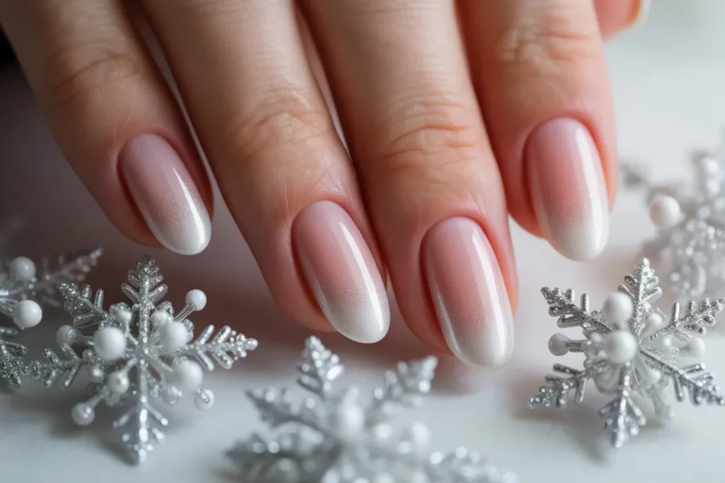 Neutral Pink with Frosted White Edges