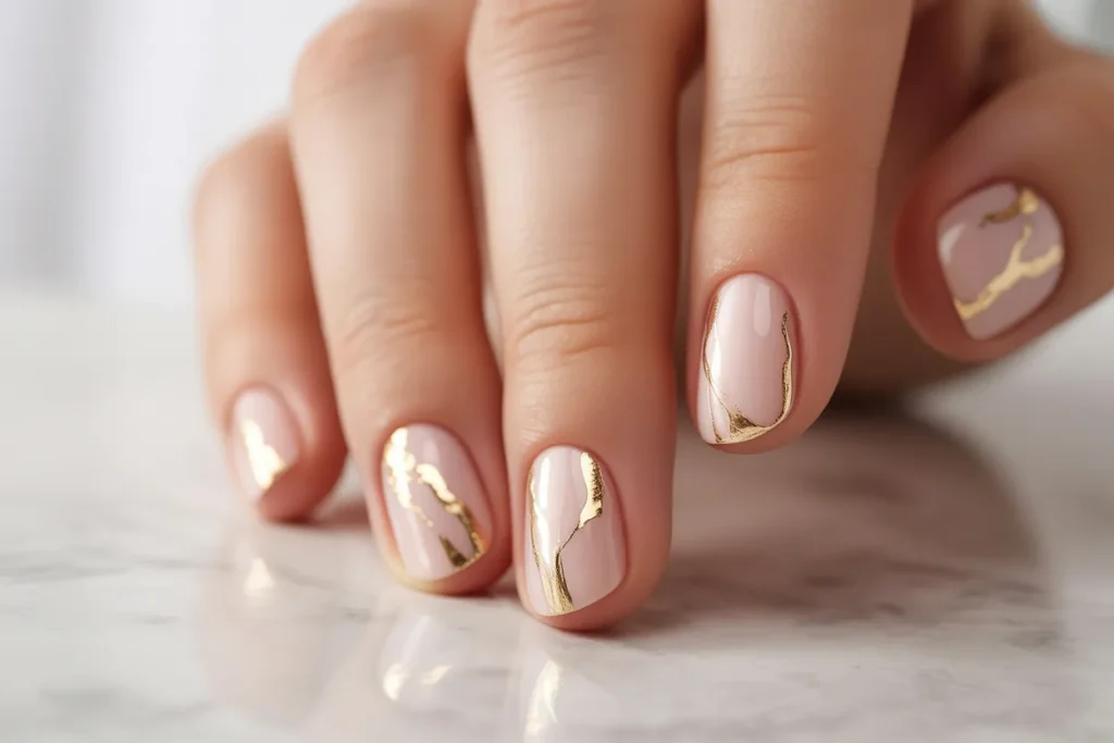 Soft Pink with Gold Foil