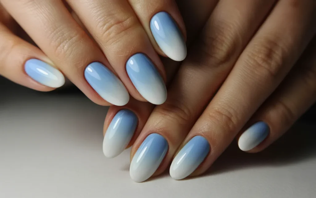 Almond-Shaped Frost Ombre