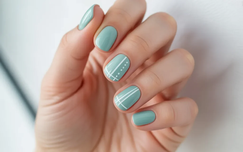 Frosty Mint with White Accents