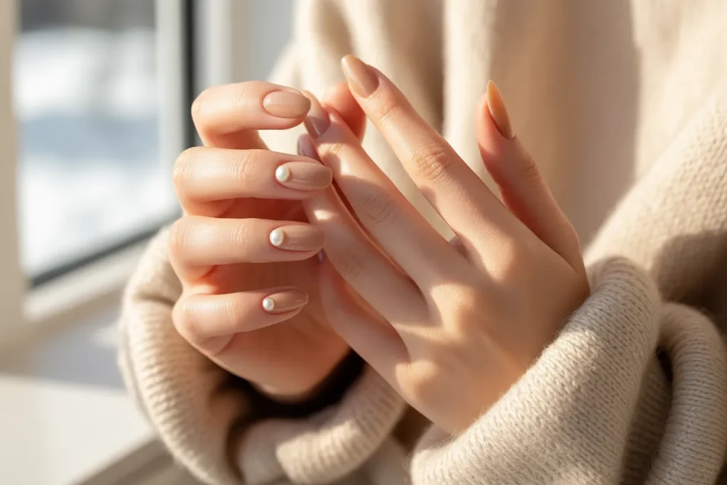 Sand Nude with Pearl Accents