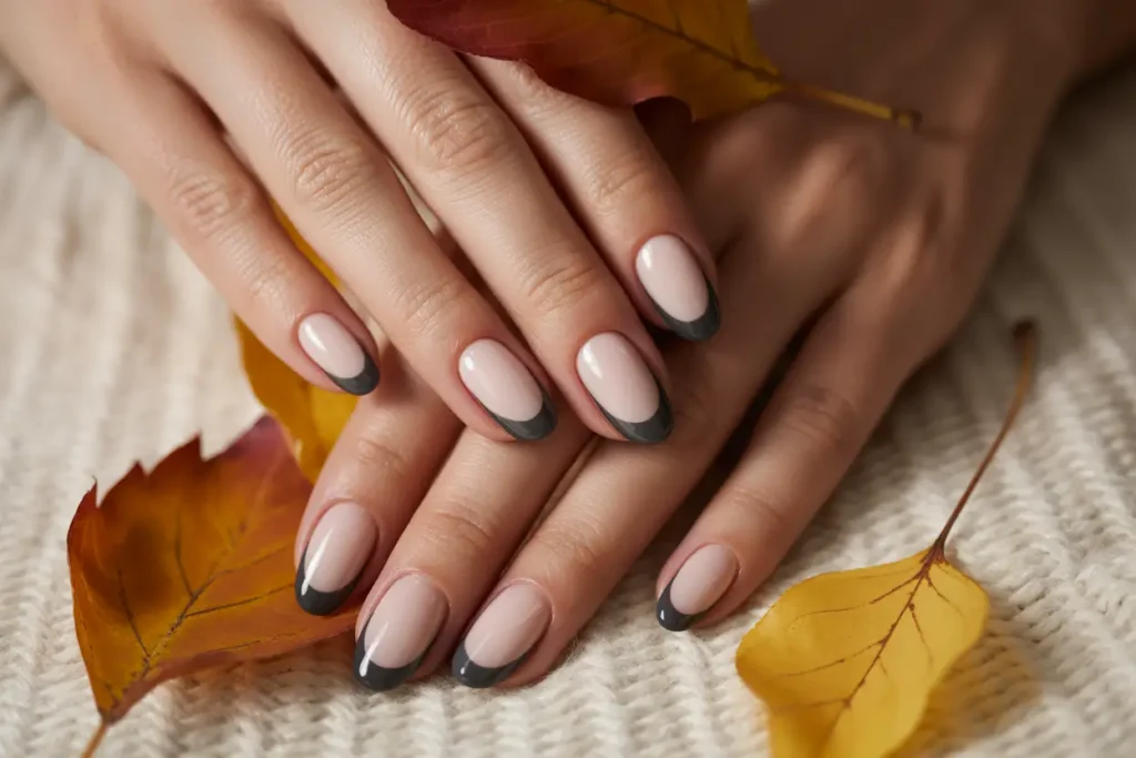 Charcoal French Tips