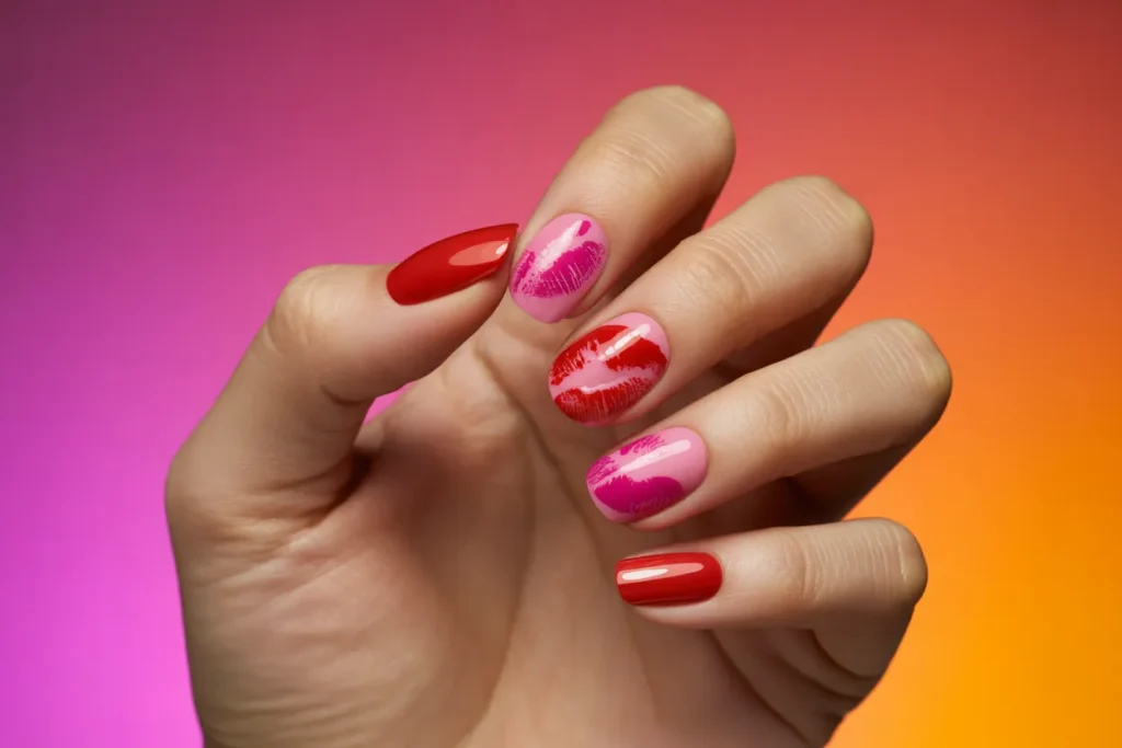 Red & Pink Mani