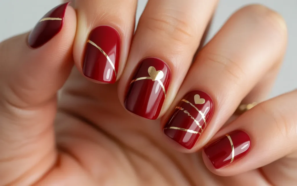 Red and Gold Metallic Accents