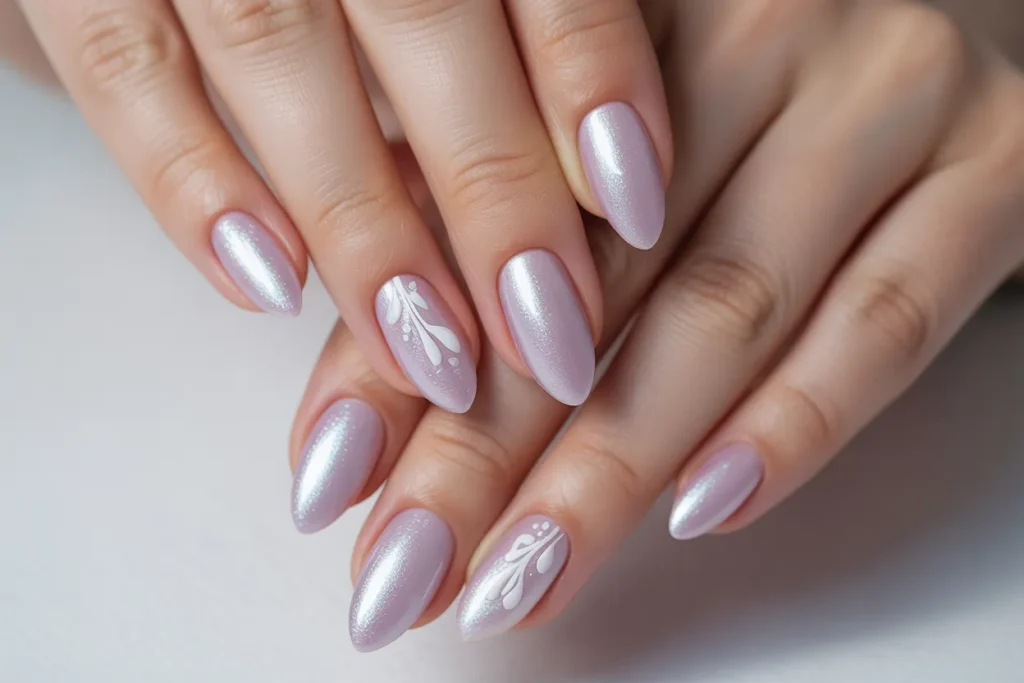 Frosted Pastel Winter Nails