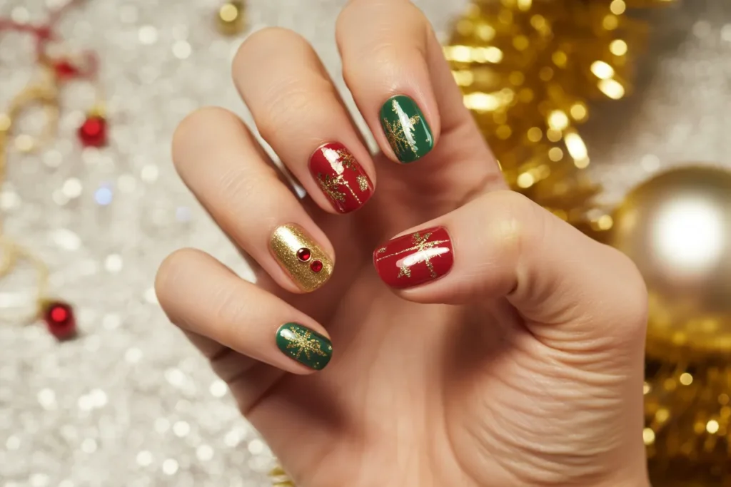 Mix of Red, Green, and Gold Designs