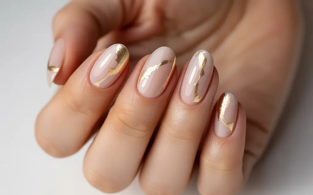 Gold Foil on Neutral Base