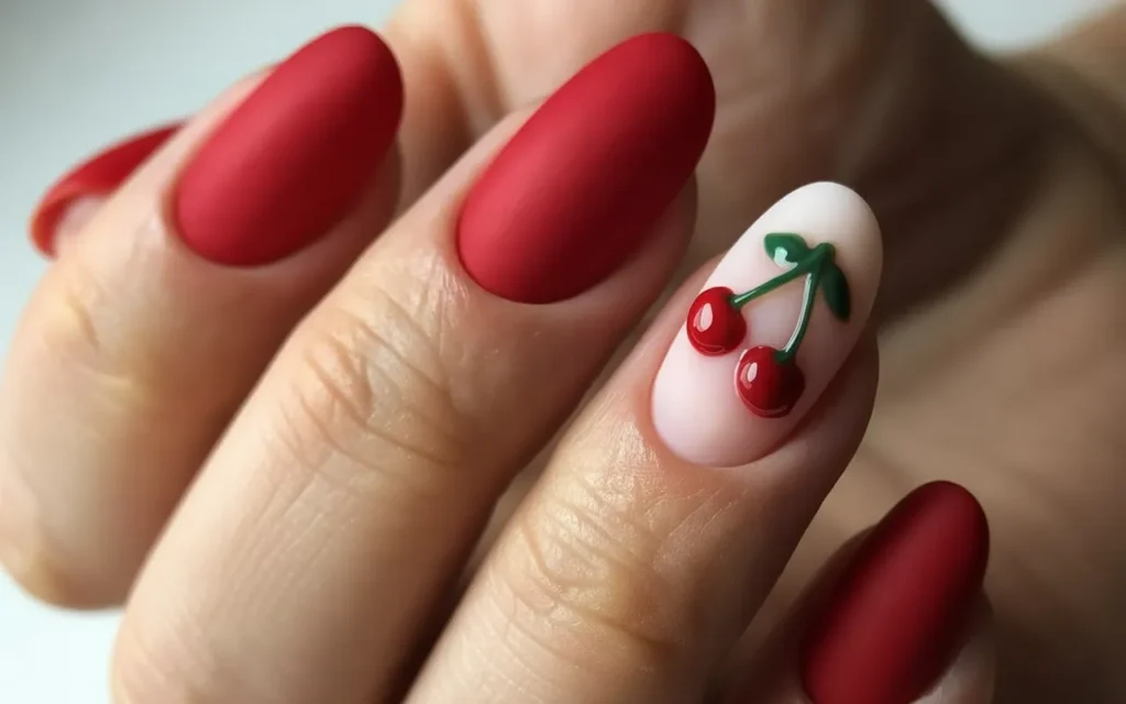 Red Velvet with Cherry Art