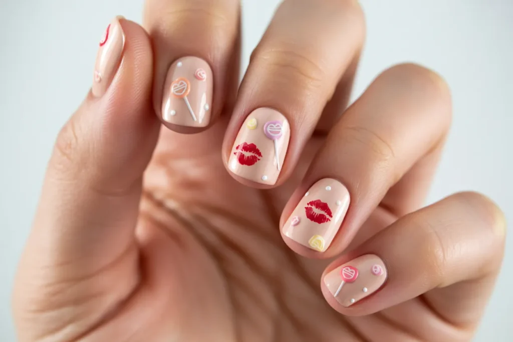 Lollipop Kiss Nails