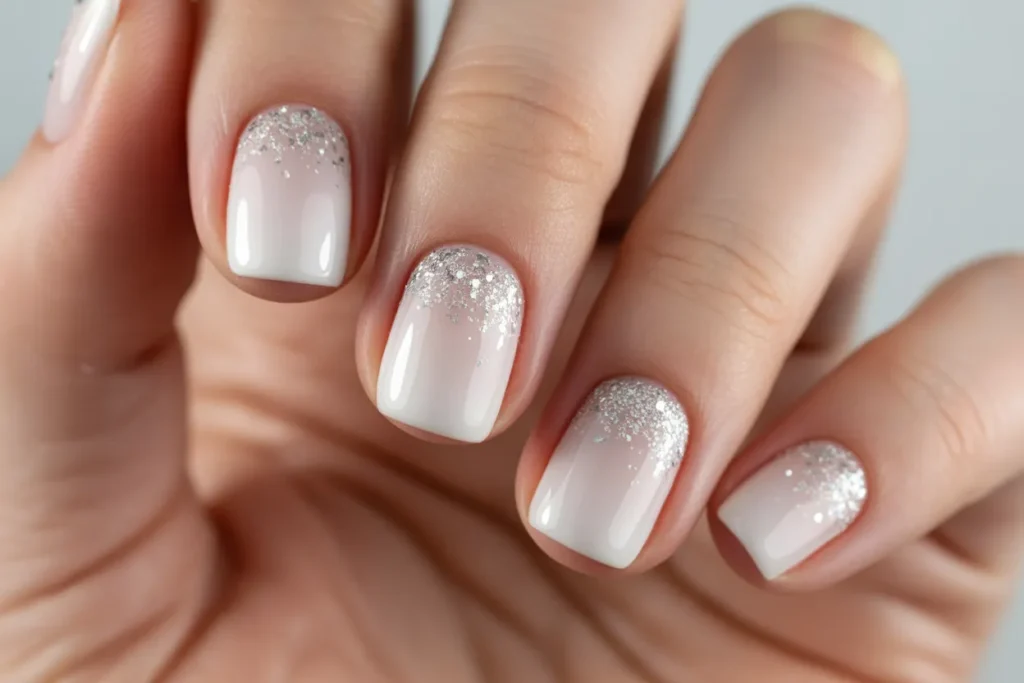 White Base with Glitter Snow Drifts
