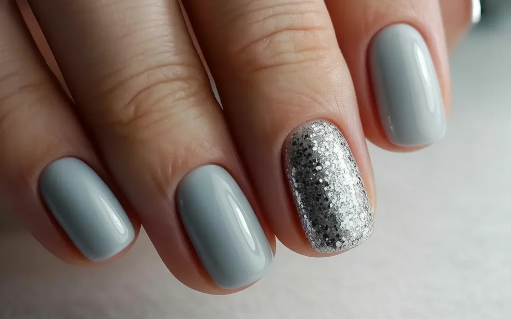 Pale Gray with Shimmer Accent