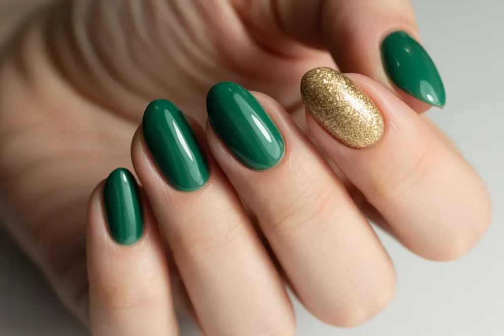 Glitter Accent Nails