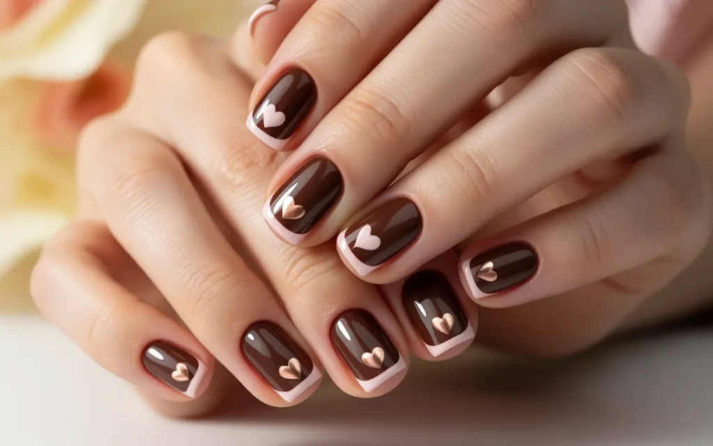 Brown & Pink French Tips