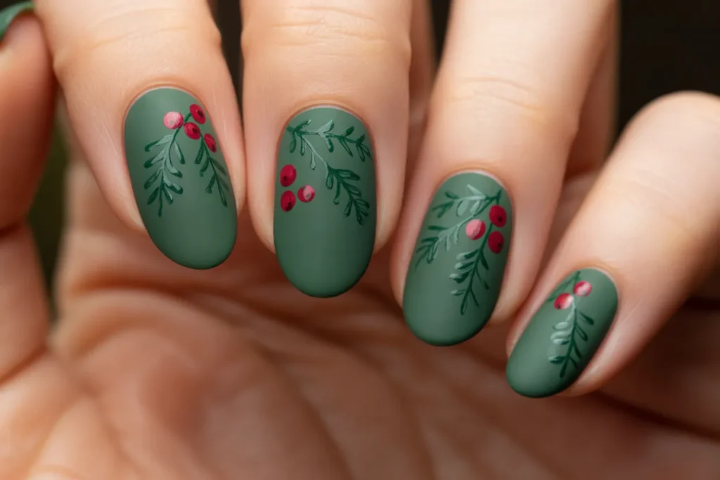 Matte Green with Holly Details