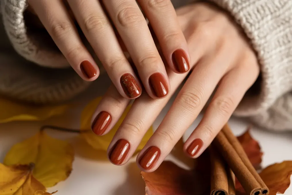 Deep Terracotta Nails