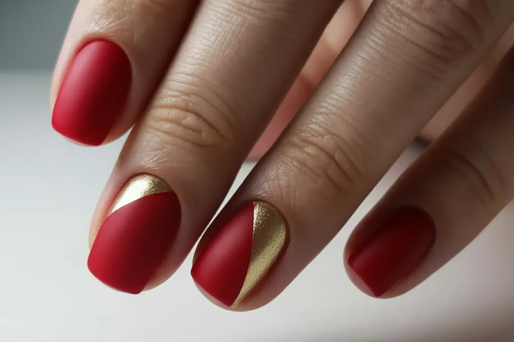 Matte Red with Gold Foil