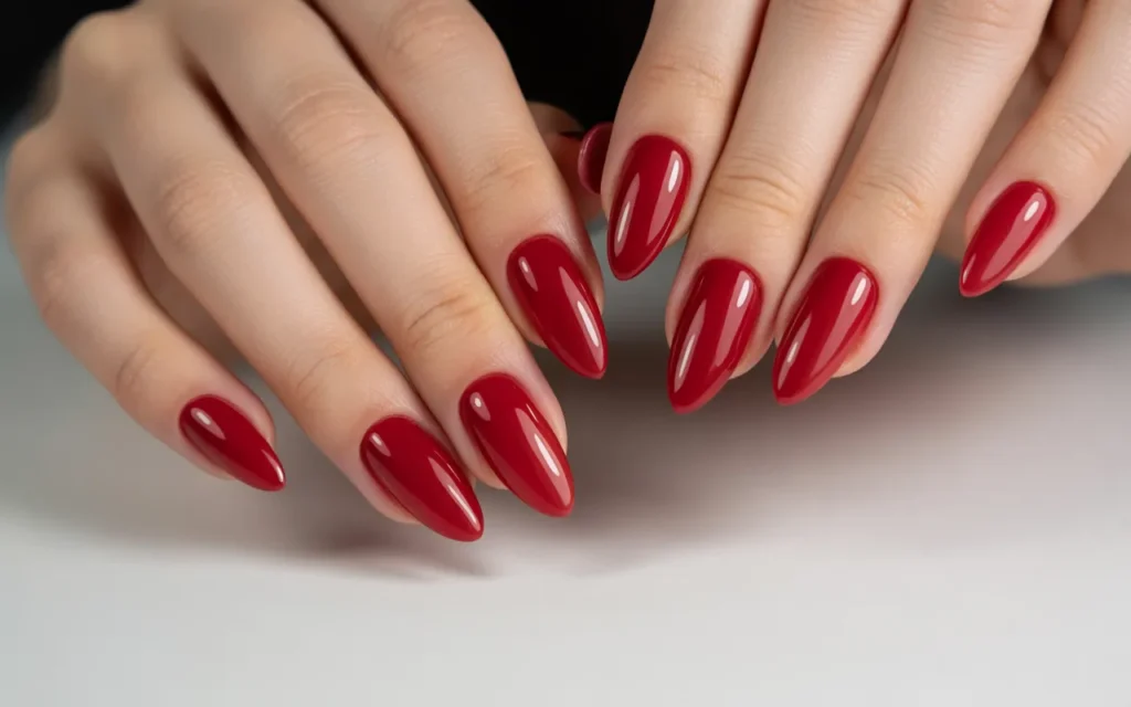 Cherry Red Jelly Nails
