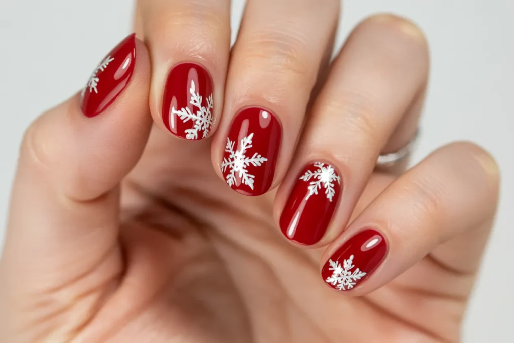 Glossy Red with Snowflake Decals
