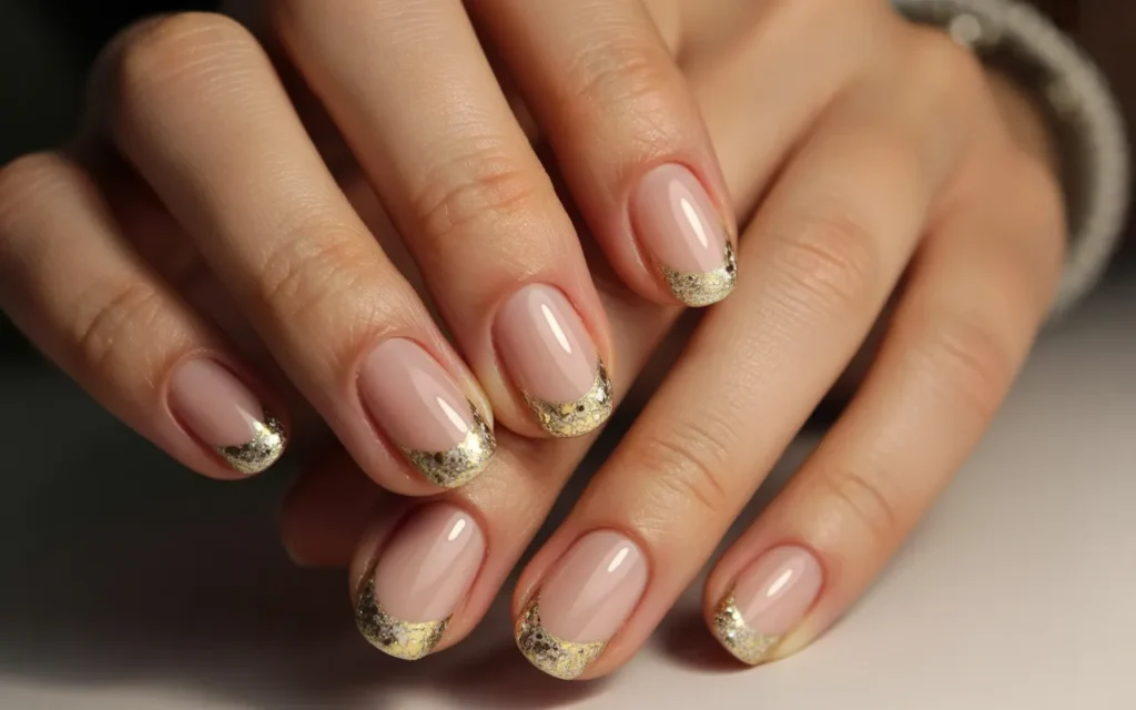 Festive French Manicure