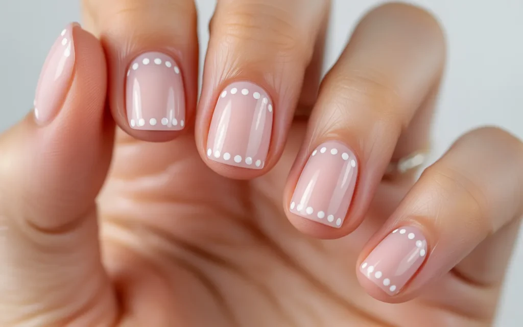 Soft Pink with Minimalist Dots