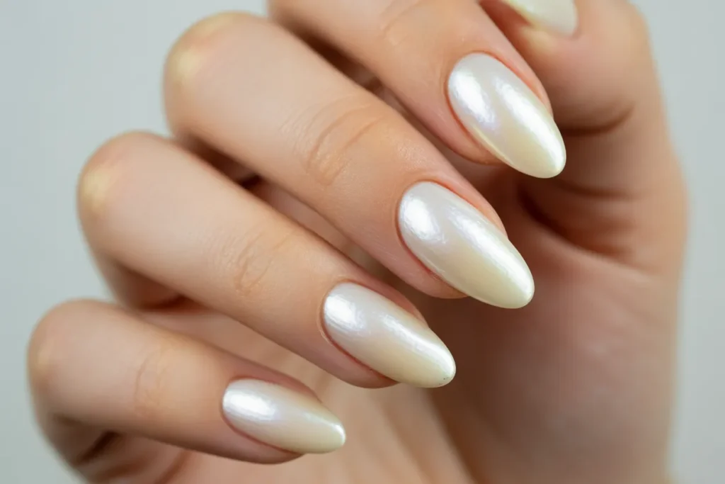 Almond-Shaped Pearl White