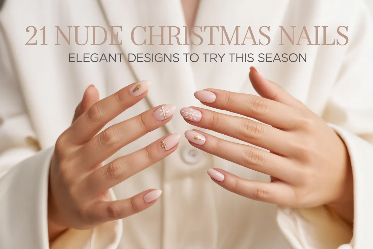 21 Nude Christmas Nails: Elegant Designs to Try This Season