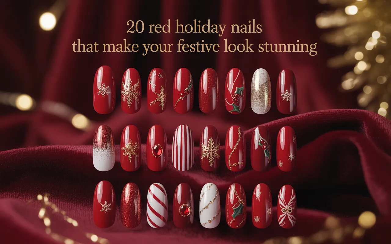 20 Red Holiday Nails That Make Your Festive Look Stunning
