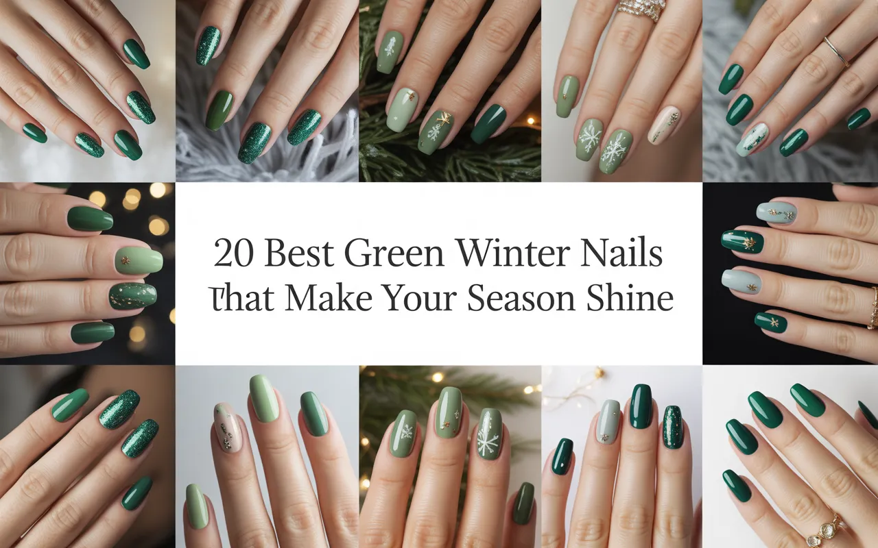 20 Best Green Winter Nails That Make Your Season Shine