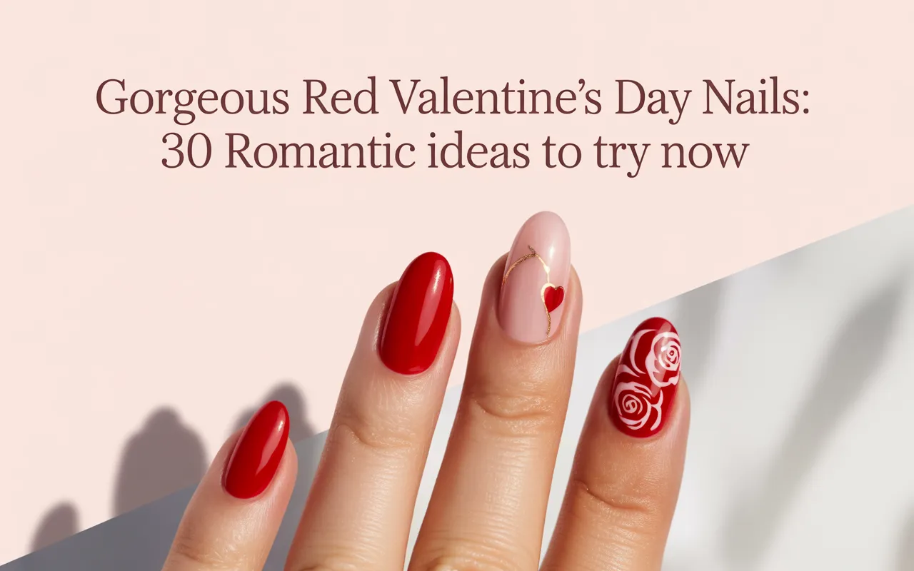 Gorgeous Red Valentines Day Nails: 30 Romantic Ideas to Try Now