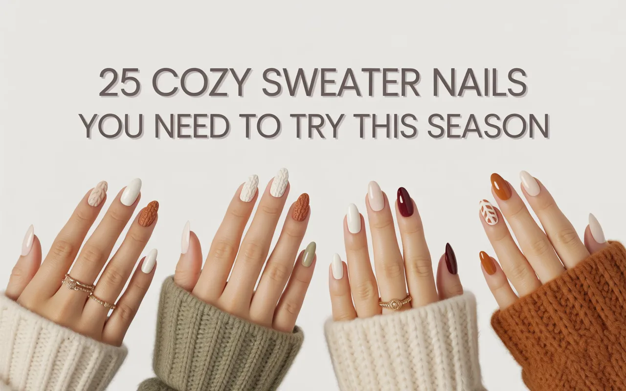 25 Cozy Sweater Nails You Need to Try This Season