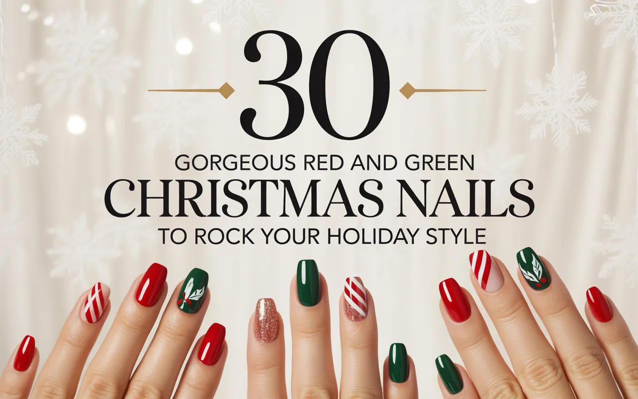 30 Gorgeous Red and Green Christmas Nails to Rock Your Holiday Style
