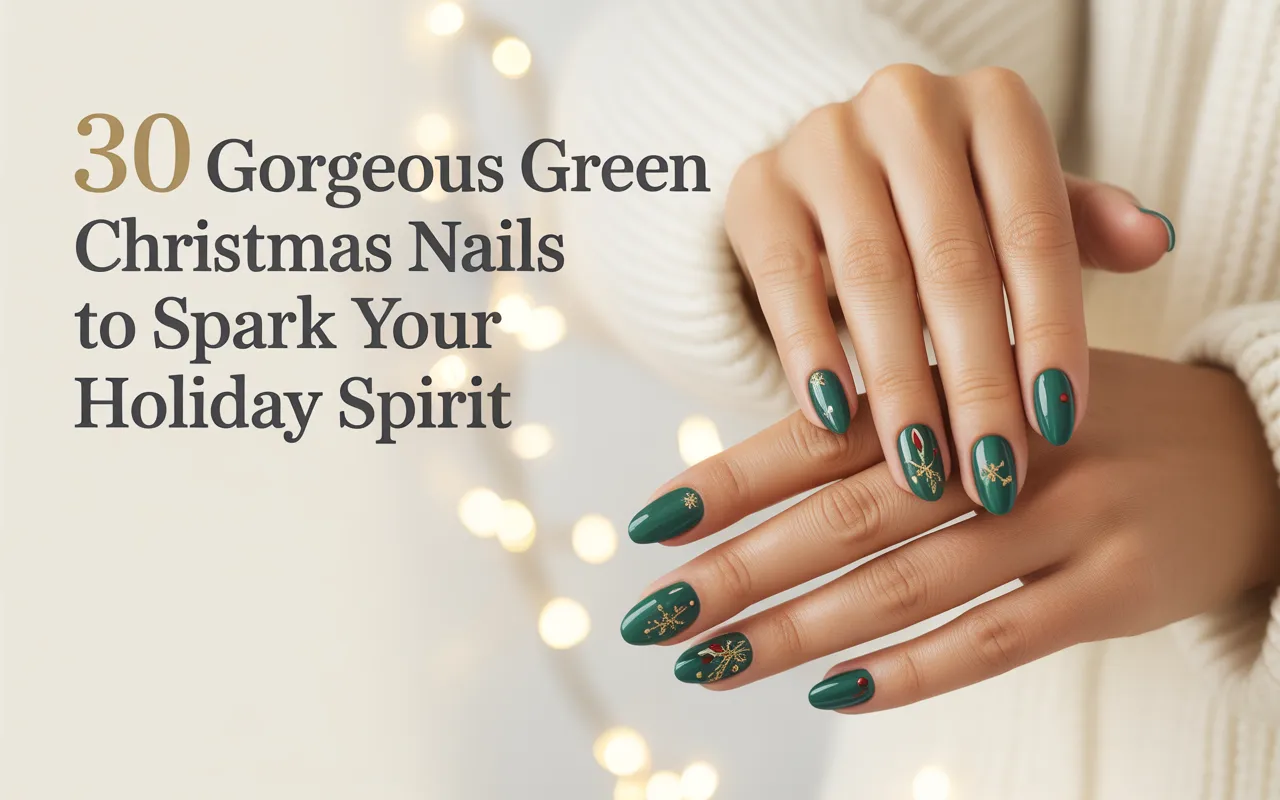 30 Gorgeous Green Christmas Nails to Spark Your Holiday Spirit