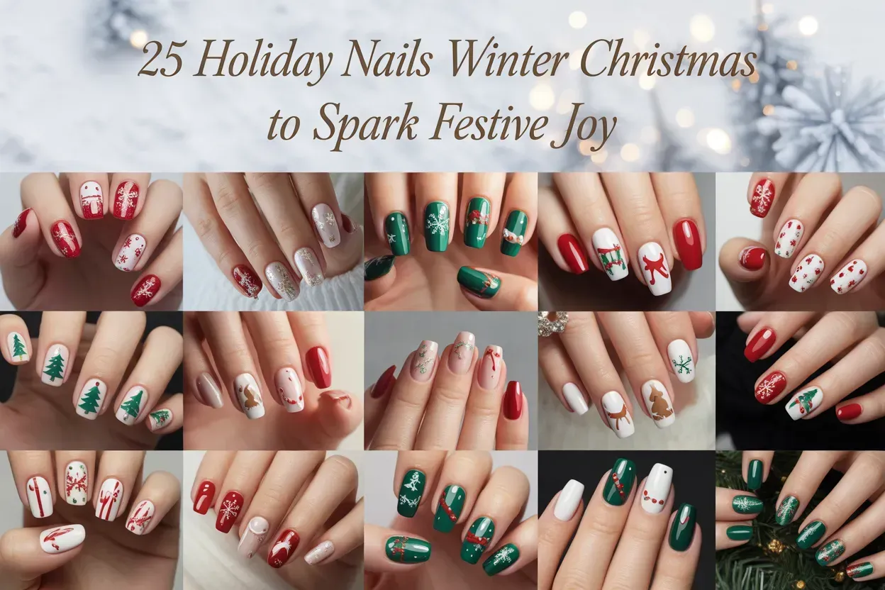 25 Holiday Nails Winter Christmas to Spark Festive Joy