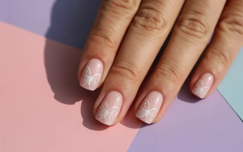 Soft Pink Butterflies