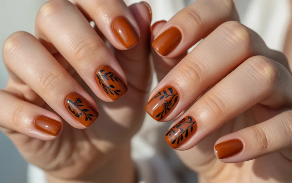 Burnt Orange and Blue