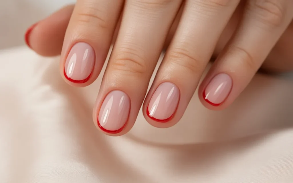 Red Micro French Tips