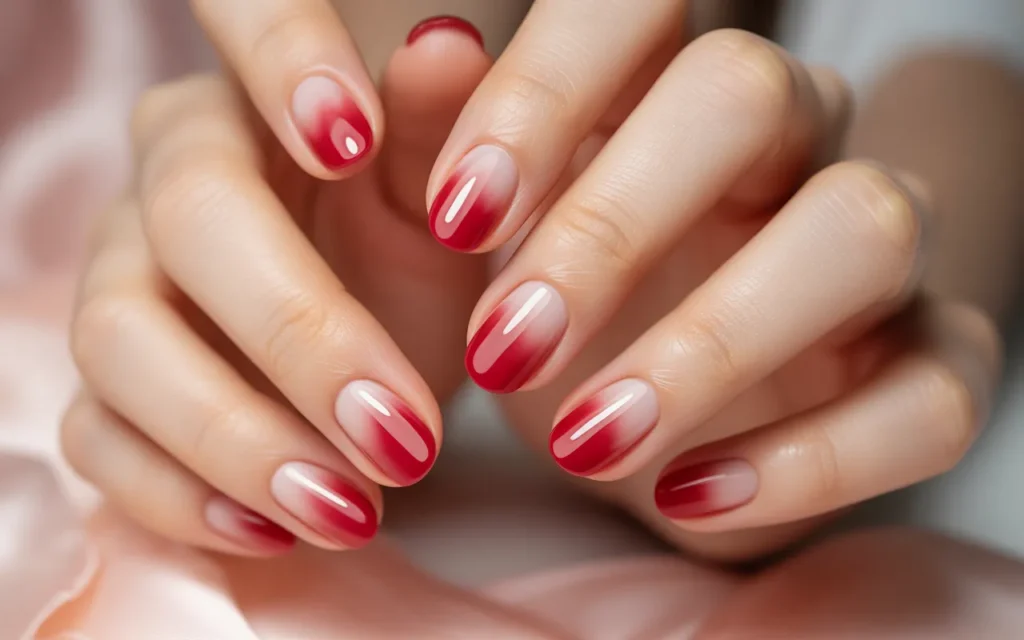 Red Ombre Nails