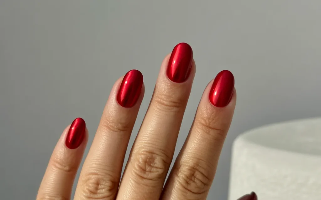 Red Chrome Nails