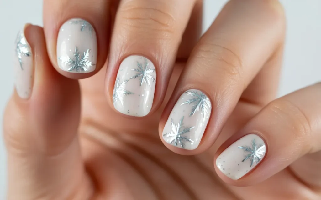 Silver Glitter Snowflakes