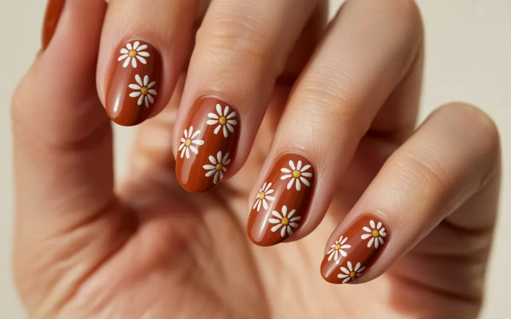 Burnt Sienna with Daisy Accents